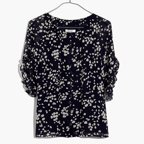 madewell memento ruffle sleeve top